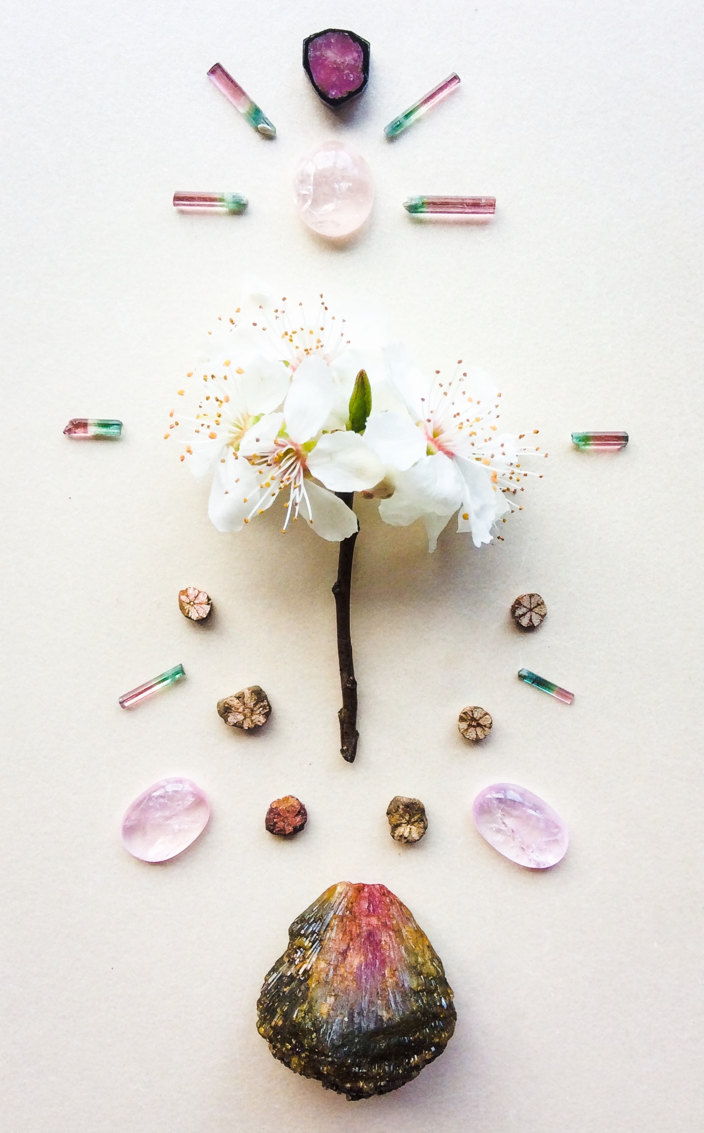 Morganite, Cherry Blossom Stones, Watermelon Tourmaline and Bi-Coloured Tourmaline with Cherry Blossom