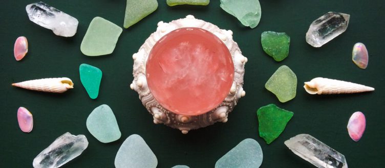 Rose Quartz, Sea Urchin, Sea Glass, Seashells, Quartz and Sakura Shells