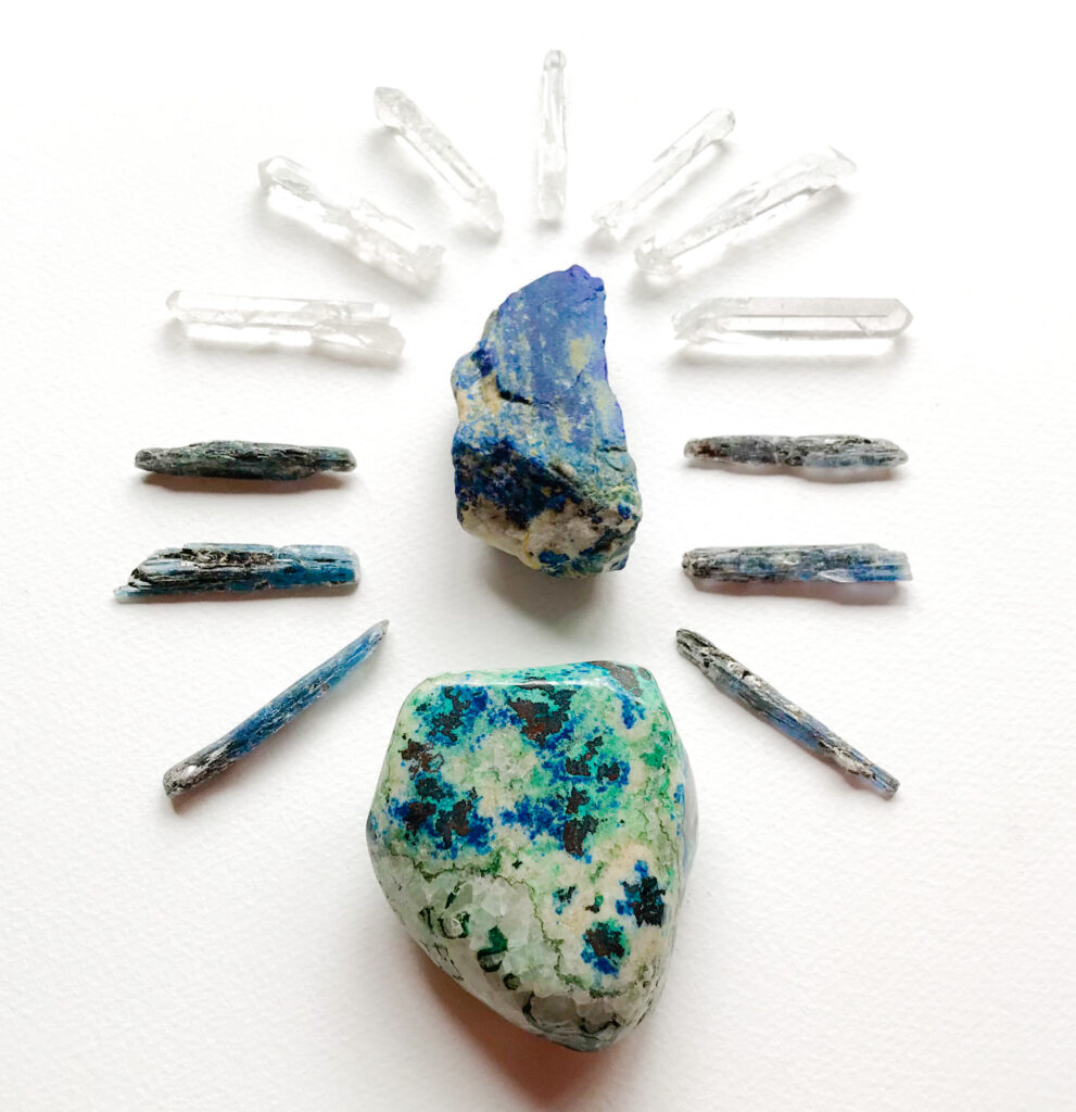 Lapis Lazuli, Quantum Quattro, Kyanite, Quartz